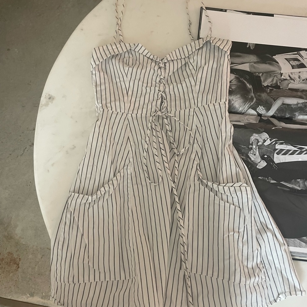 Reformation pin striped dress